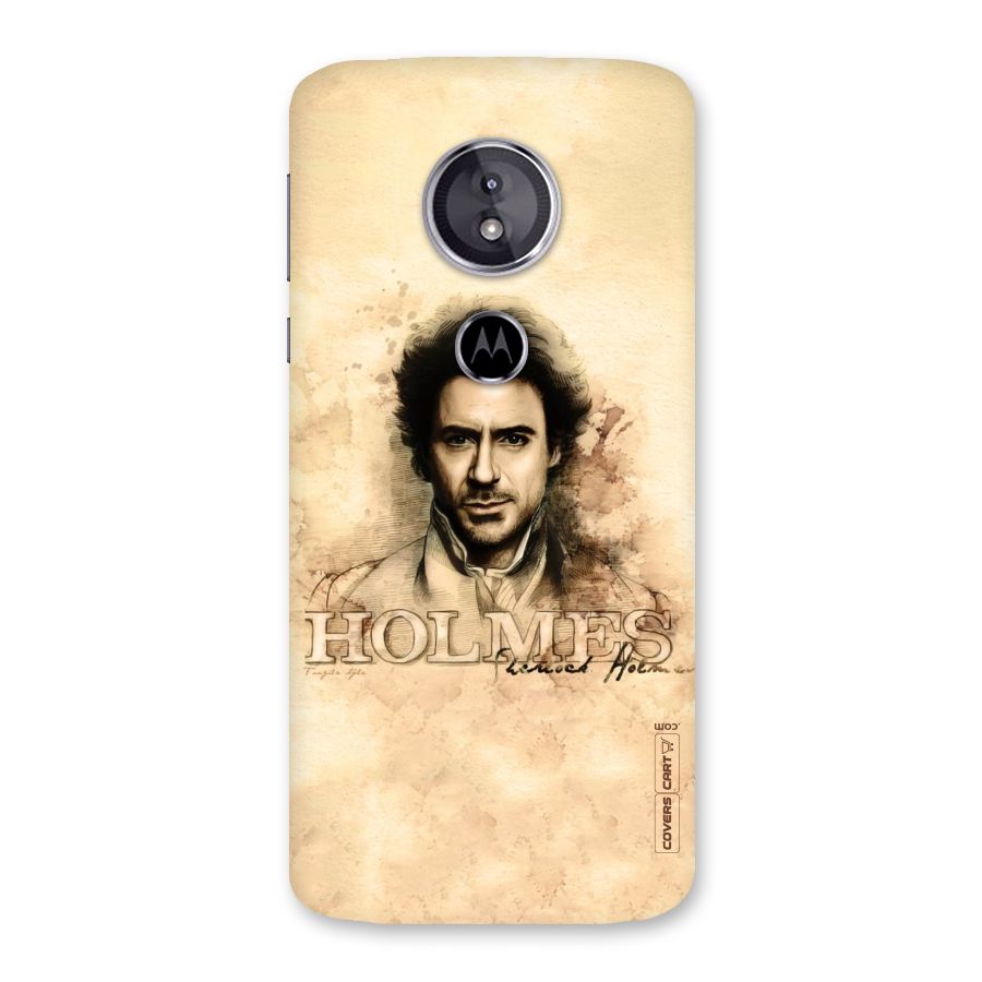 Sherlock Holmes Fan Art Back Case for Moto E5