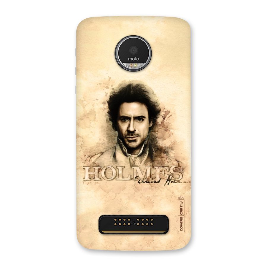 Sherlock Holmes Fan Art Back Case for Moto Z Play