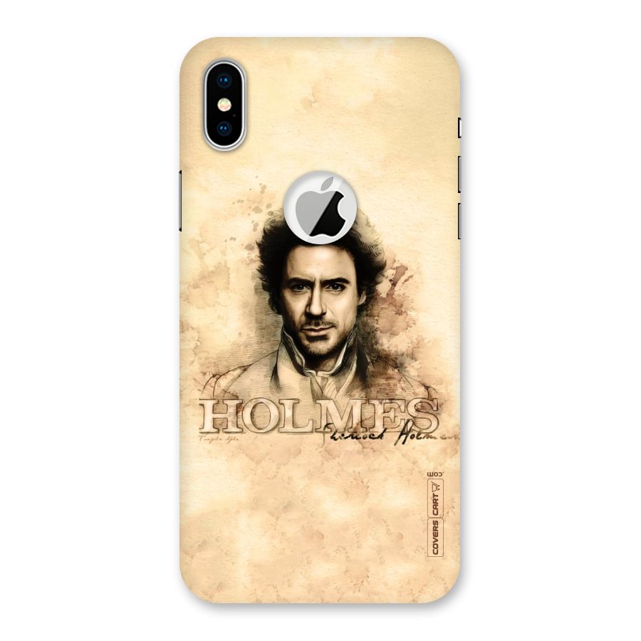 Sherlock Holmes Fan Art Back Case for iPhone X Logo Cut