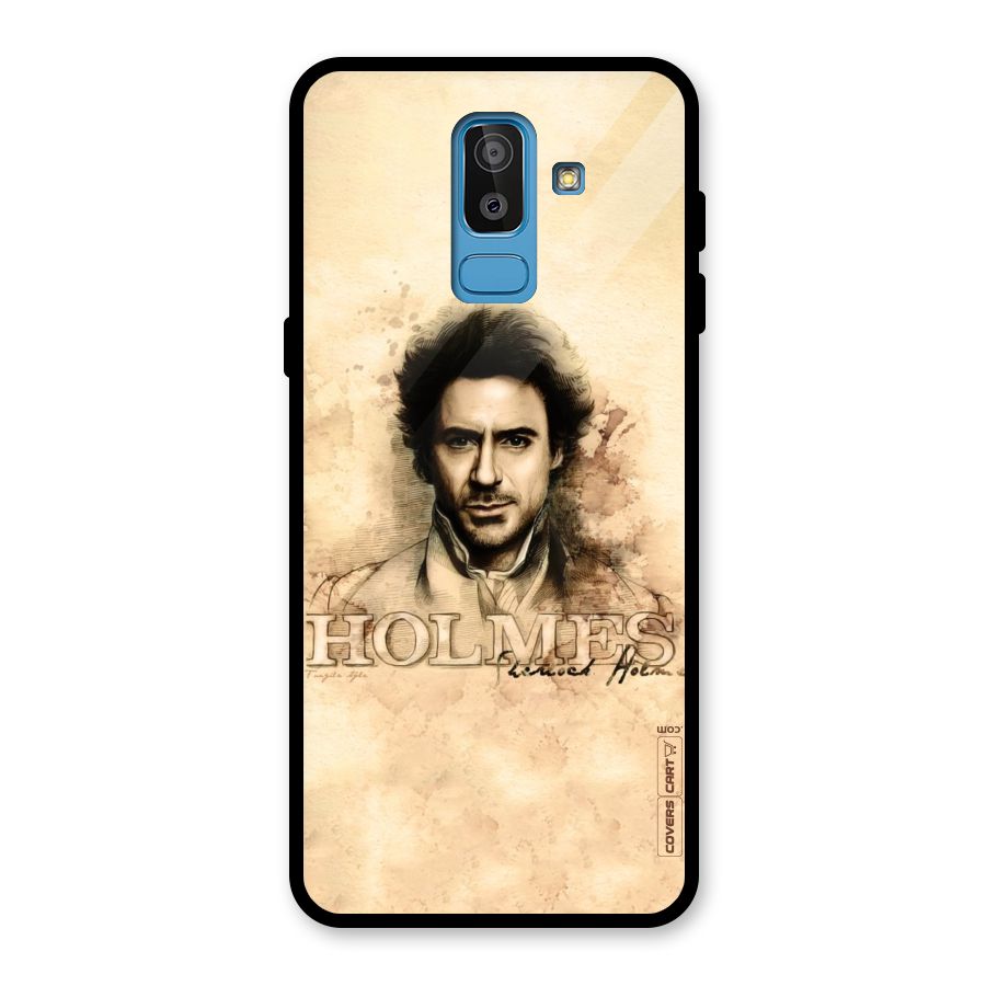 Sherlock Holmes Fan Art Glass Back Case for Galaxy J8