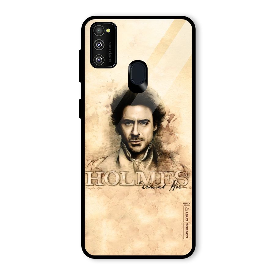 Sherlock Holmes Fan Art Glass Back Case for Galaxy M30s