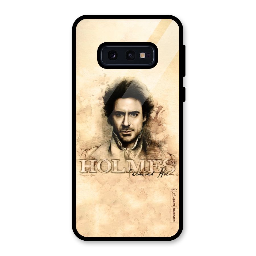 Sherlock Holmes Fan Art Glass Back Case for Galaxy S10e