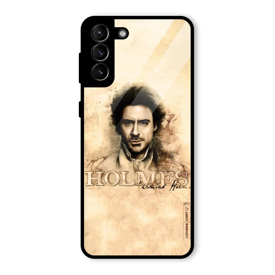 Sherlock Holmes Fan Art Glass Back Case for Galaxy S21 Plus