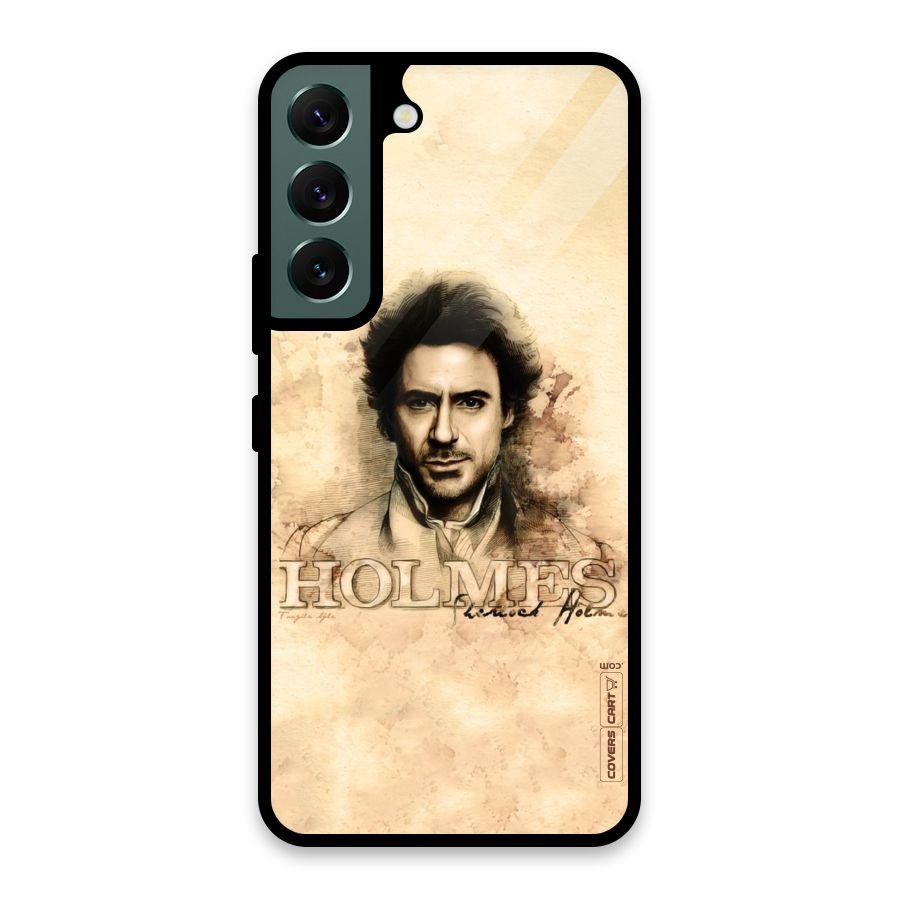 Sherlock Holmes Fan Art Glass Back Case for Galaxy S22 5G