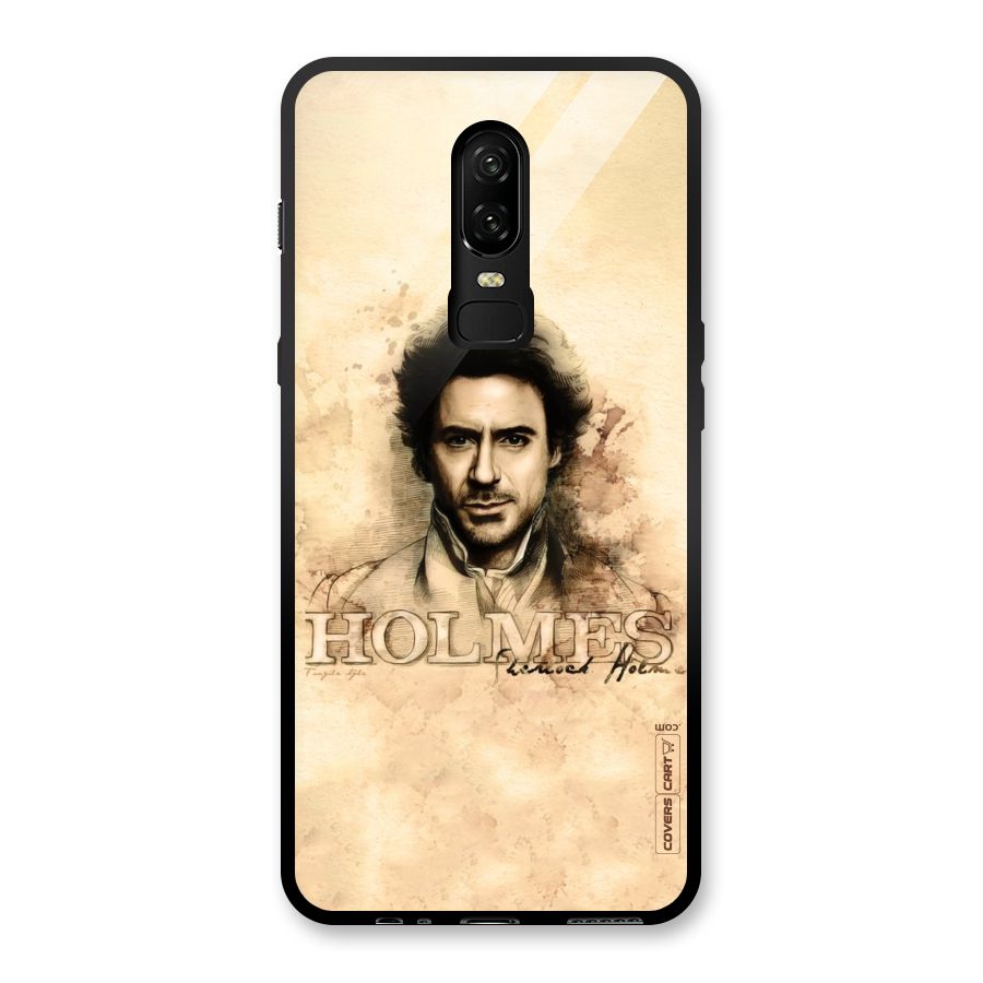 Sherlock Holmes Fan Art Glass Back Case for OnePlus 6