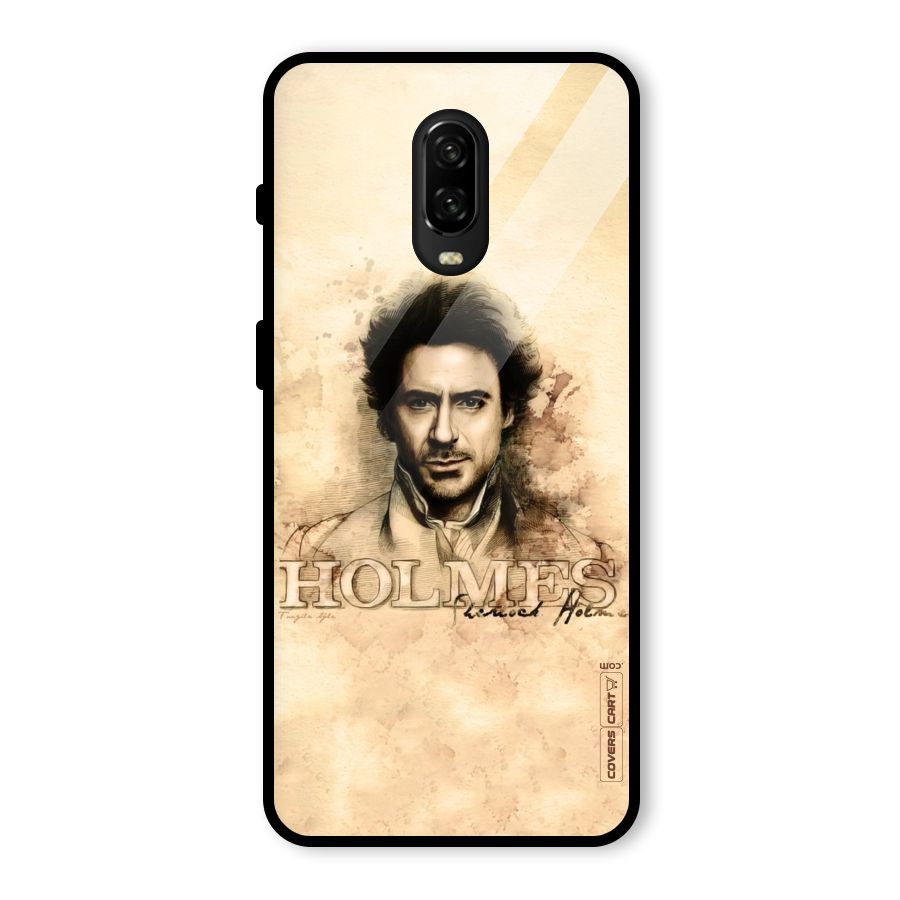 Sherlock Holmes Fan Art Glass Back Case for OnePlus 6T