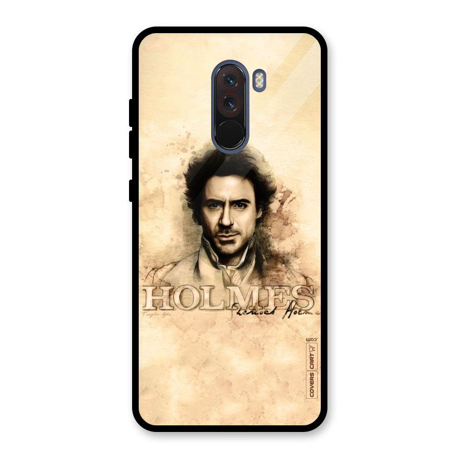 Sherlock Holmes Fan Art Glass Back Case for Poco F1