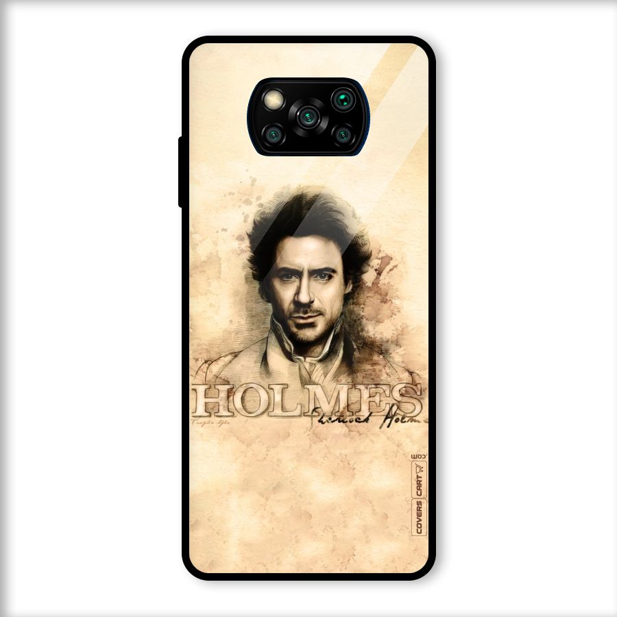 Sherlock Holmes Fan Art Glass Back Case for Poco X3