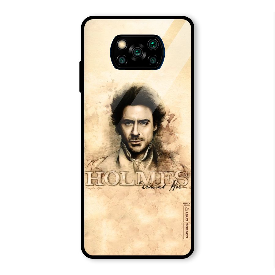 Sherlock Holmes Fan Art Glass Back Case for Poco X3 Pro
