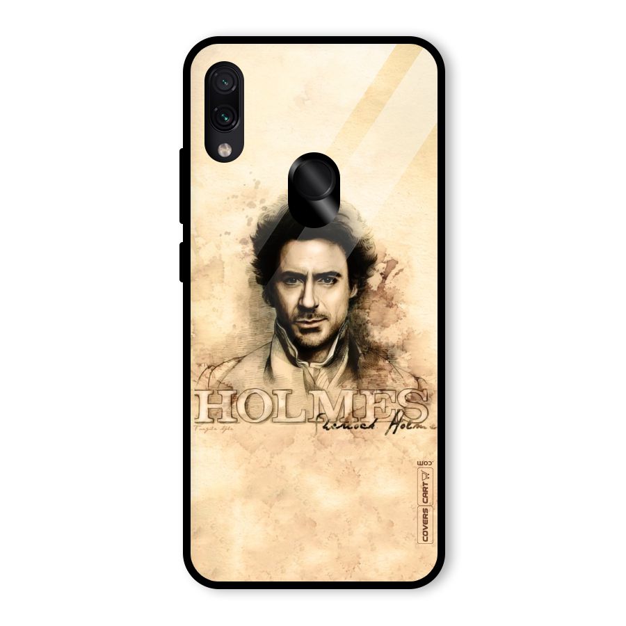 Sherlock Holmes Fan Art Glass Back Case for Redmi Note 7S