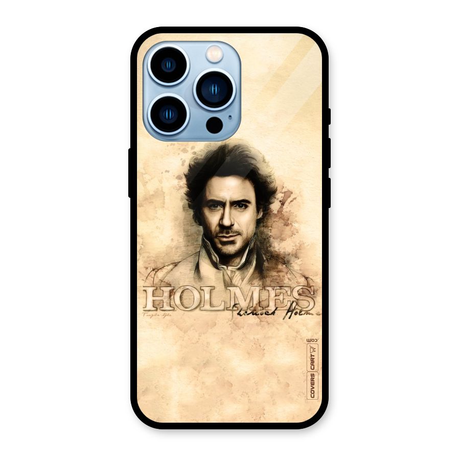 Sherlock Holmes Fan Art Glass Back Case for iPhone 13 Pro
