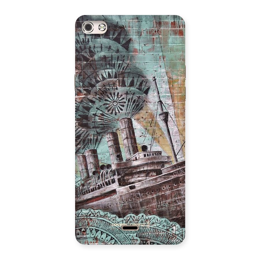 Ship Art Back Case for Micromax Canvas Silver 5