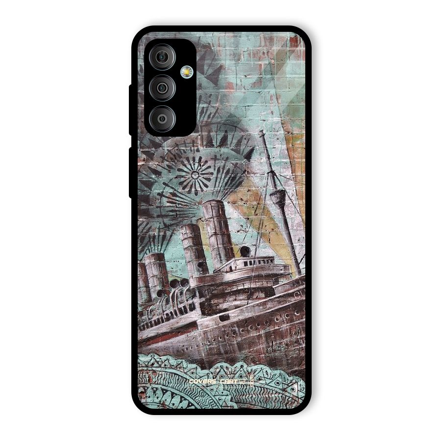 Ship Art Glass Back Case for Galaxy F23