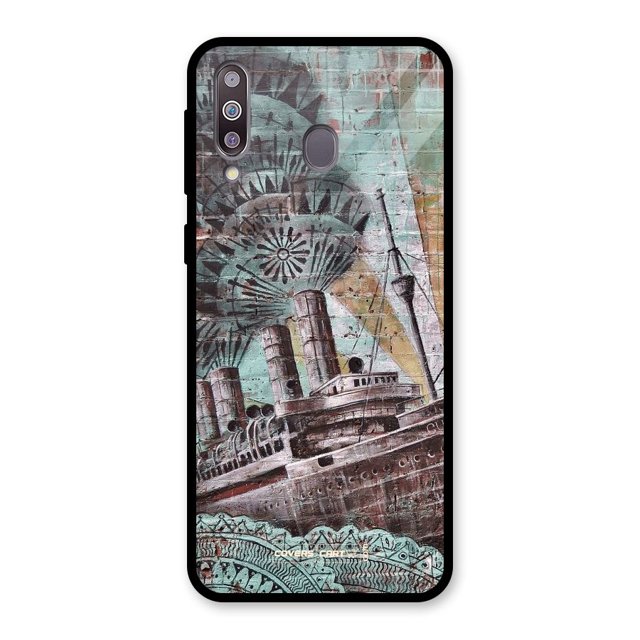 Ship Art Glass Back Case for Galaxy M30