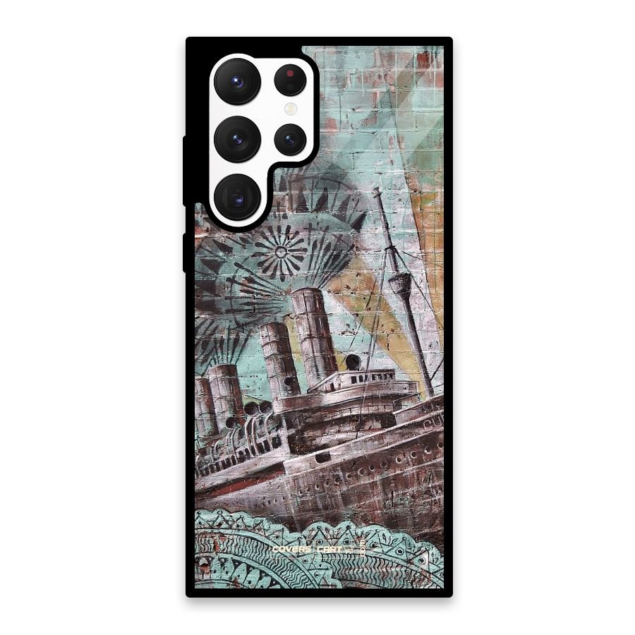Ship Art Glass Back Case for Galaxy S22 Ultra 5G