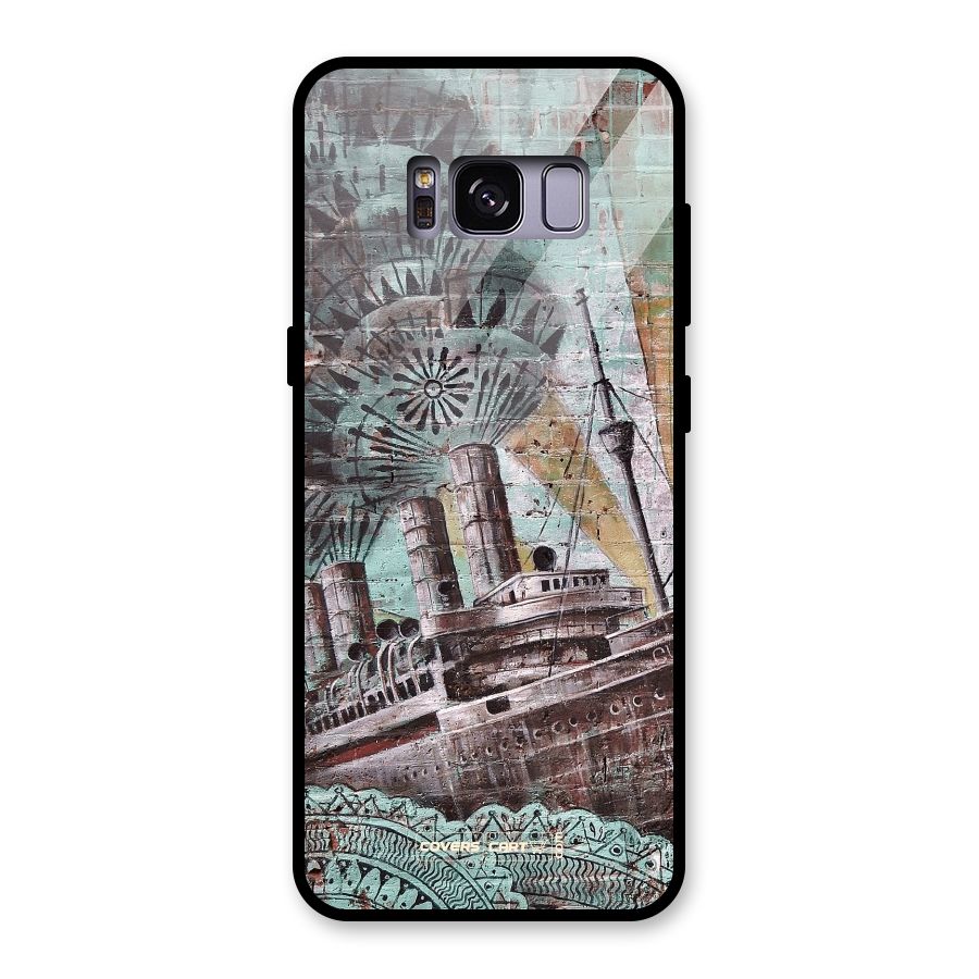 Ship Art Glass Back Case for Galaxy S8