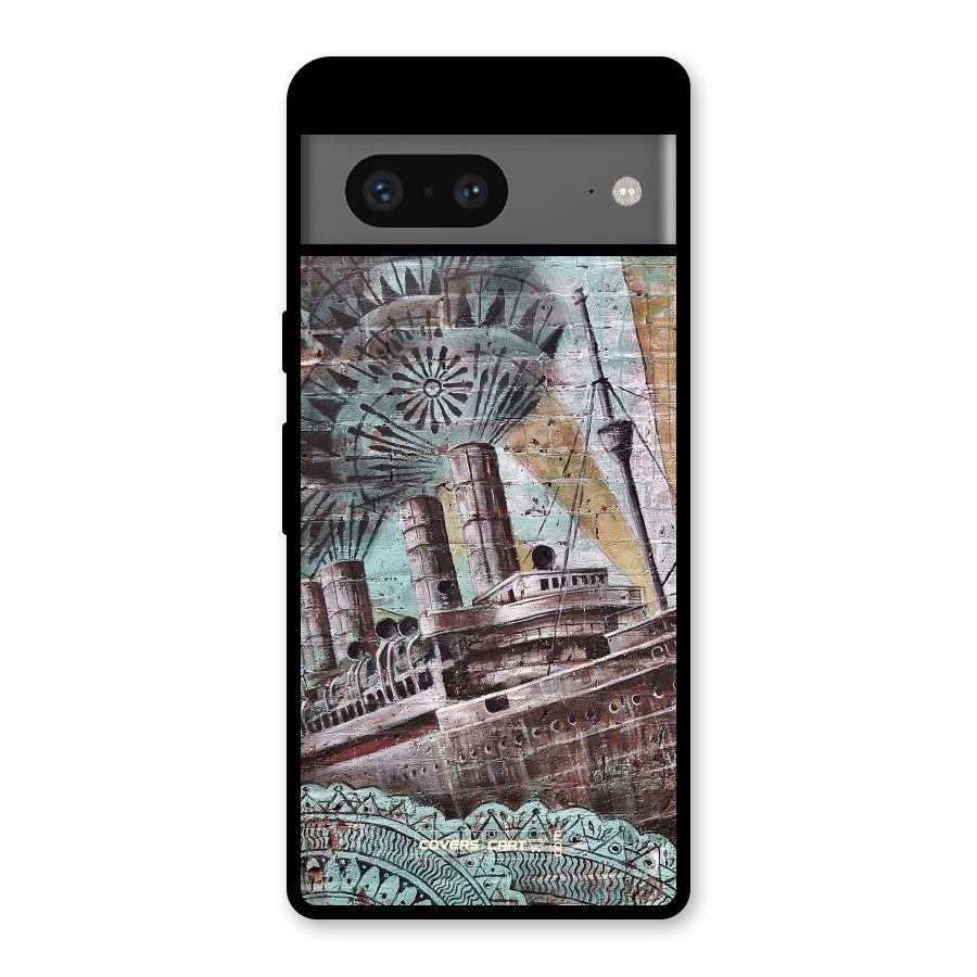 Ship Art Glass Back Case for Google Pixel 7