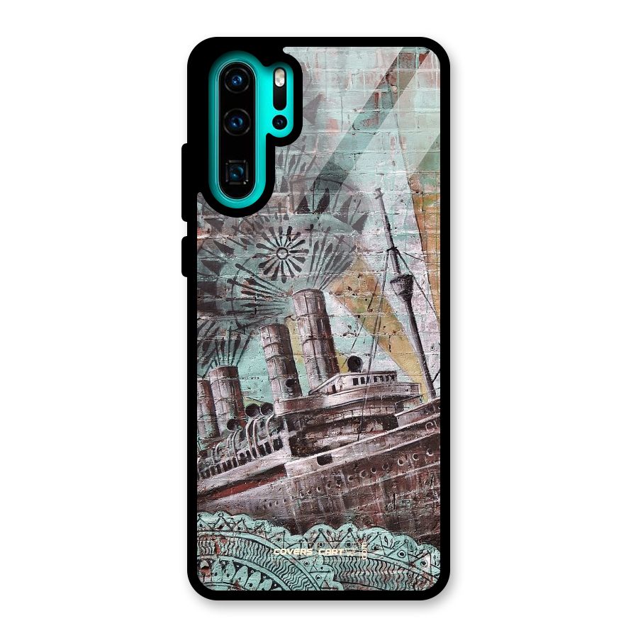 Ship Art Glass Back Case for Huawei P30 Pro
