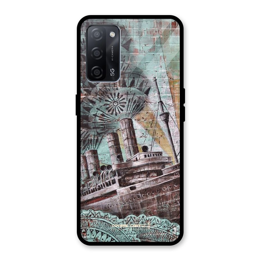 Ship Art Glass Back Case for Oppo A53s 5G