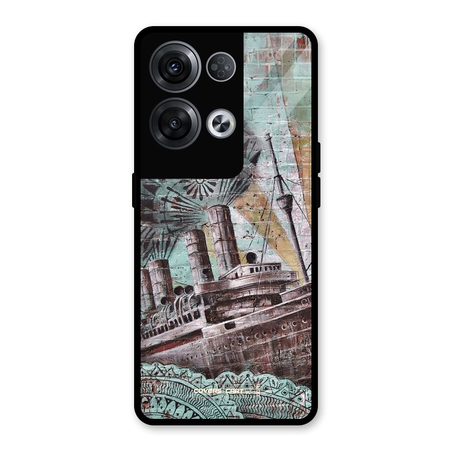 Ship Art Glass Back Case for Oppo Reno8 Pro 5G