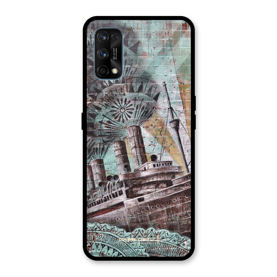 Ship Art Glass Back Case for Realme 7 Pro