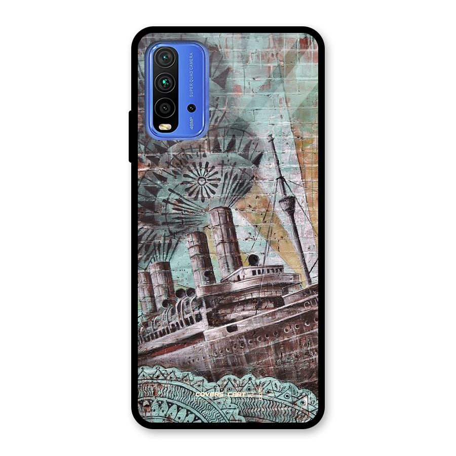 Ship Art Glass Back Case for Redmi 9 Power