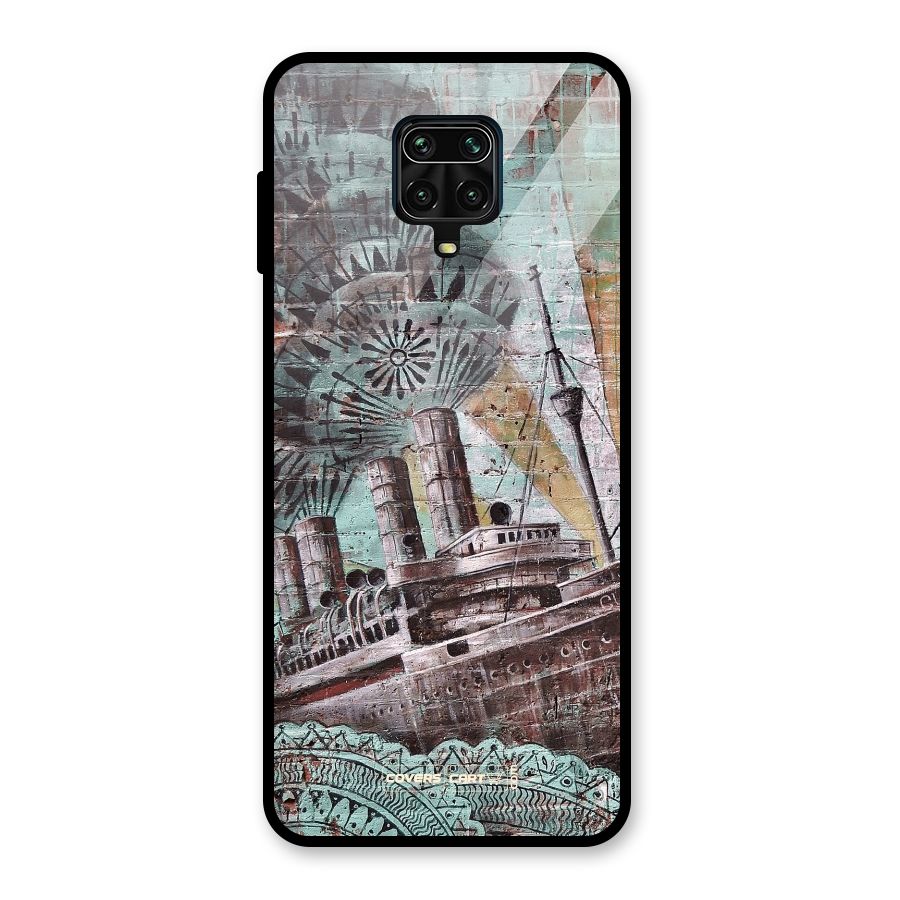 Ship Art Glass Back Case for Redmi Note 10 Lite