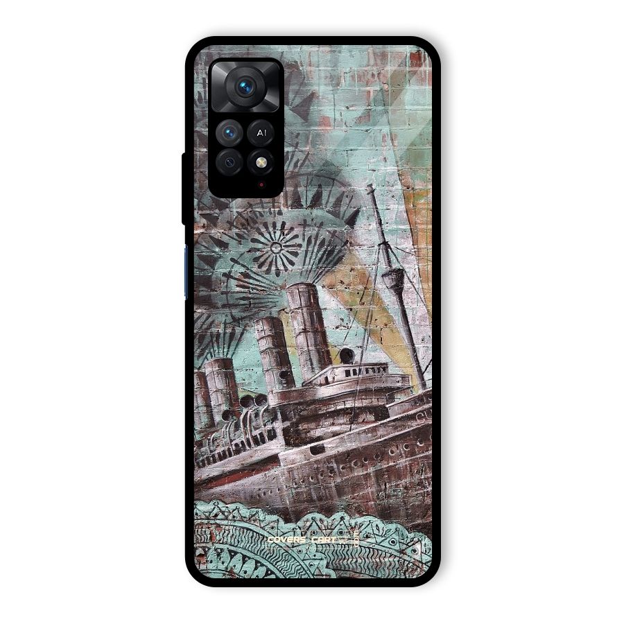 Ship Art Glass Back Case for Redmi Note 11 Pro