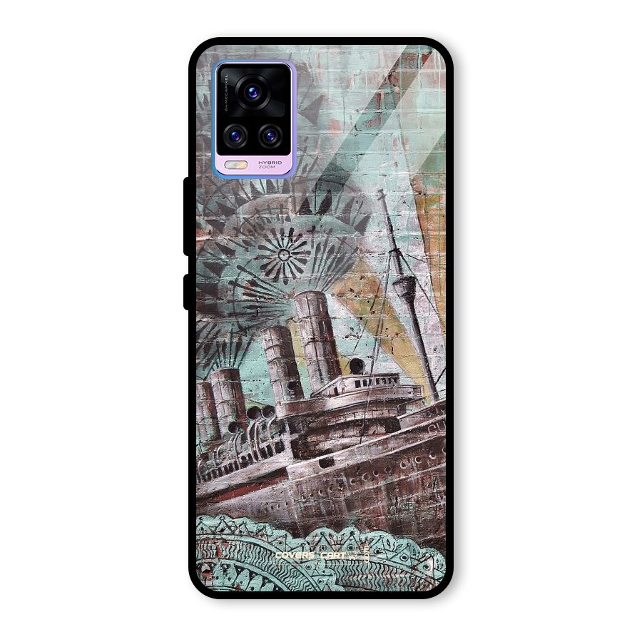 Ship Art Glass Back Case for Vivo V20 Pro