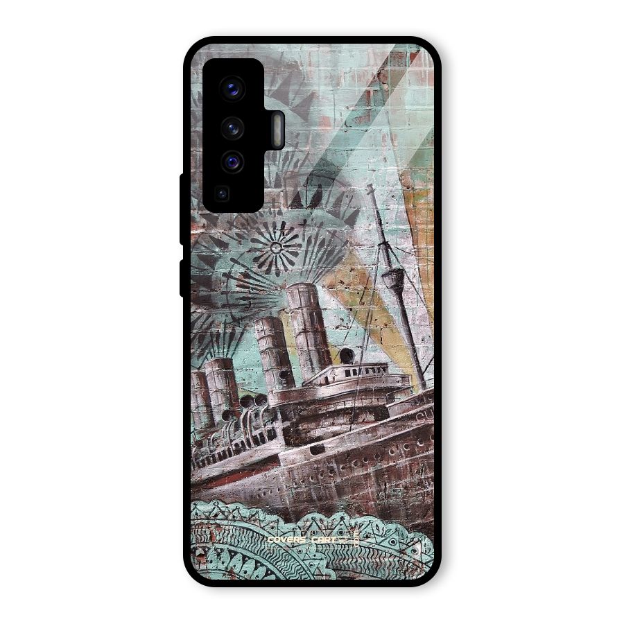 Ship Art Glass Back Case for Vivo X50
