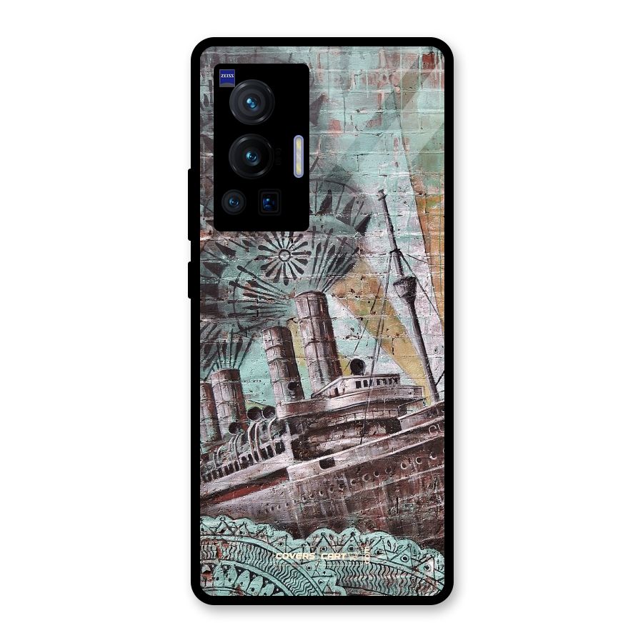 Ship Art Glass Back Case for Vivo X70 Pro