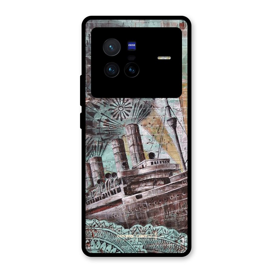 Ship Art Glass Back Case for Vivo X80