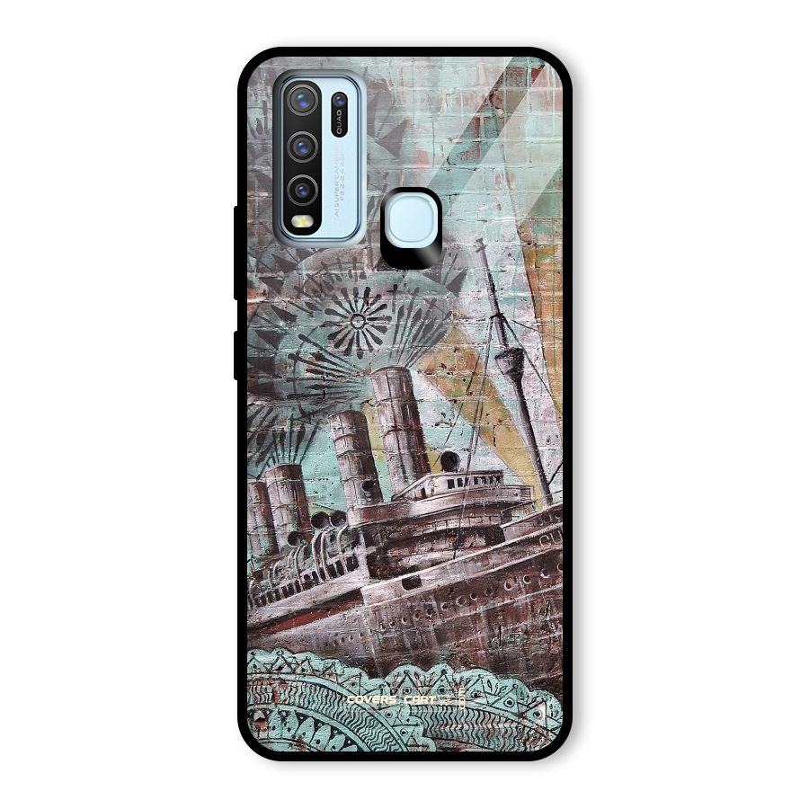 Ship Art Glass Back Case for Vivo Y30