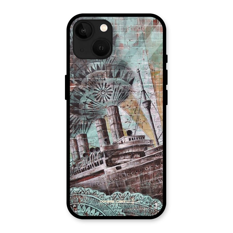 Ship Art Glass Back Case for iPhone 13