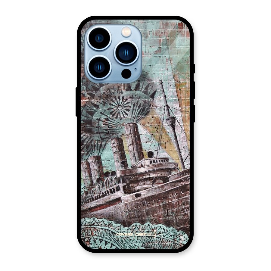 Ship Art Glass Back Case for iPhone 13 Pro