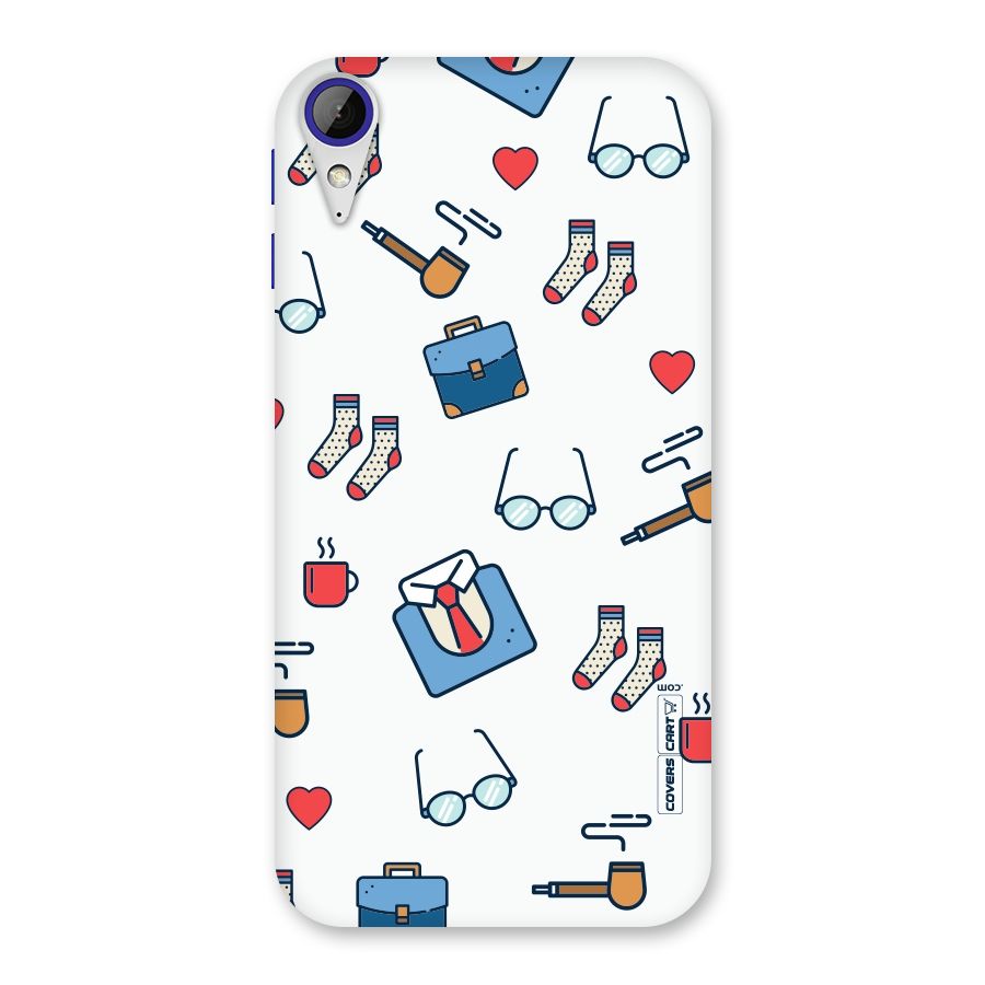 Shirt Spectacles Pattern Back Case for Desire 830
