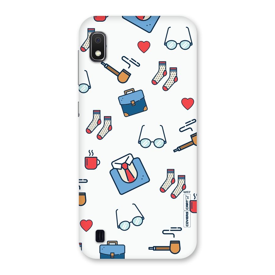 Shirt Spectacles Pattern Back Case for Galaxy A10