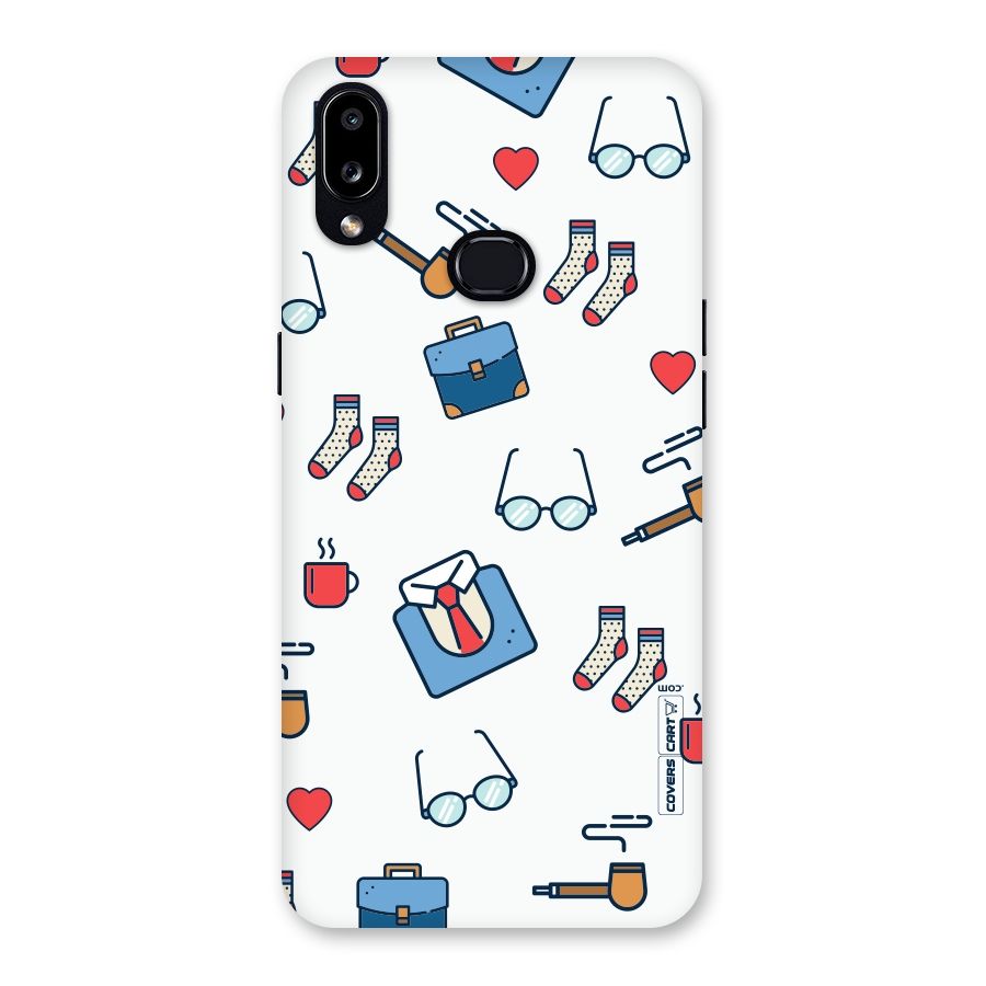 Shirt Spectacles Pattern Back Case for Galaxy A10s