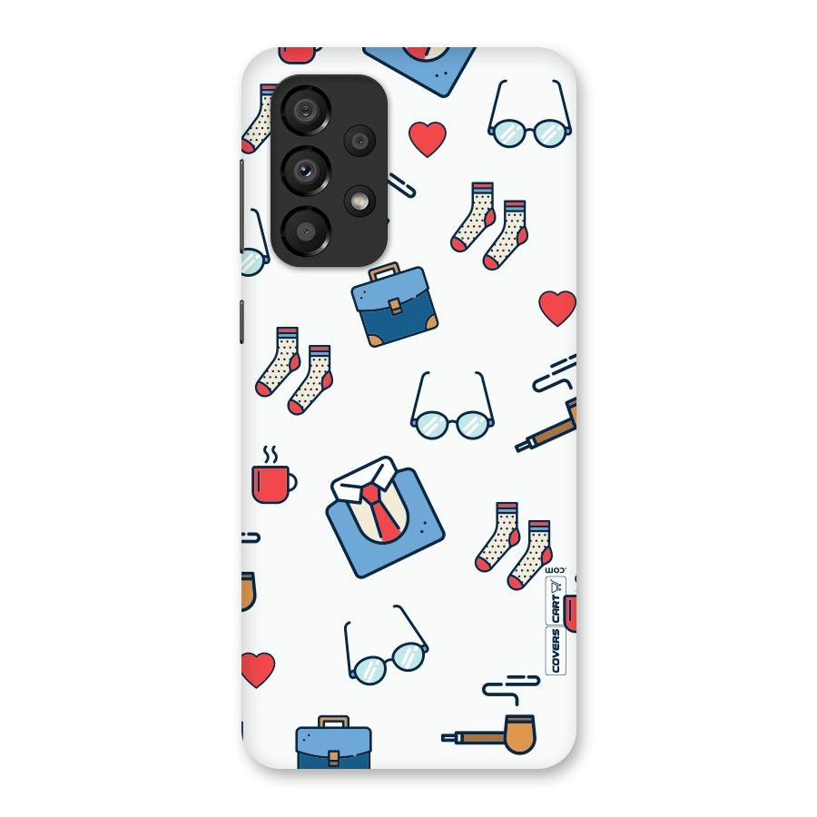 Shirt Spectacles Pattern Back Case for Galaxy A33 5G