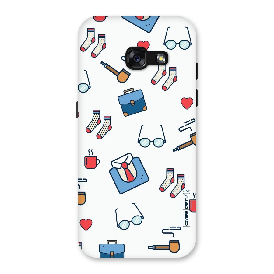 Shirt Spectacles Pattern Back Case for Galaxy A3 (2017)