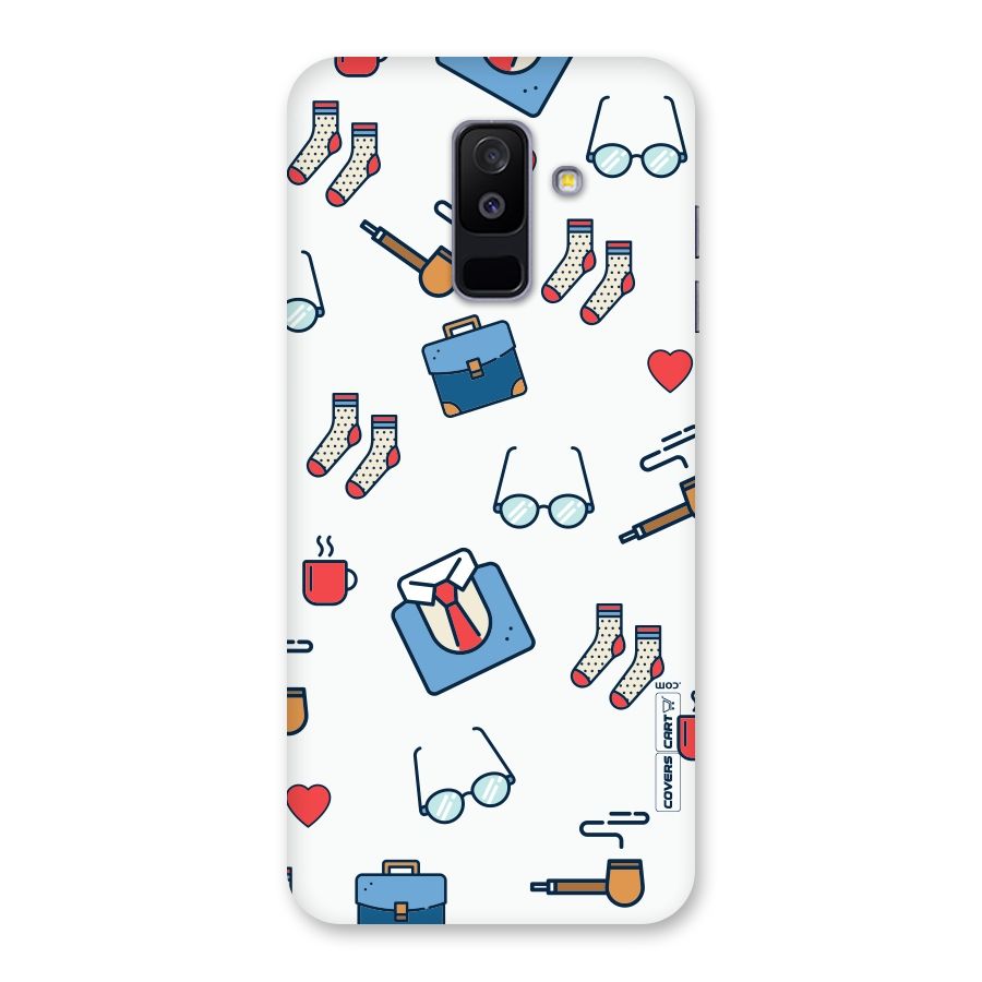 Shirt Spectacles Pattern Back Case for Galaxy A6 Plus