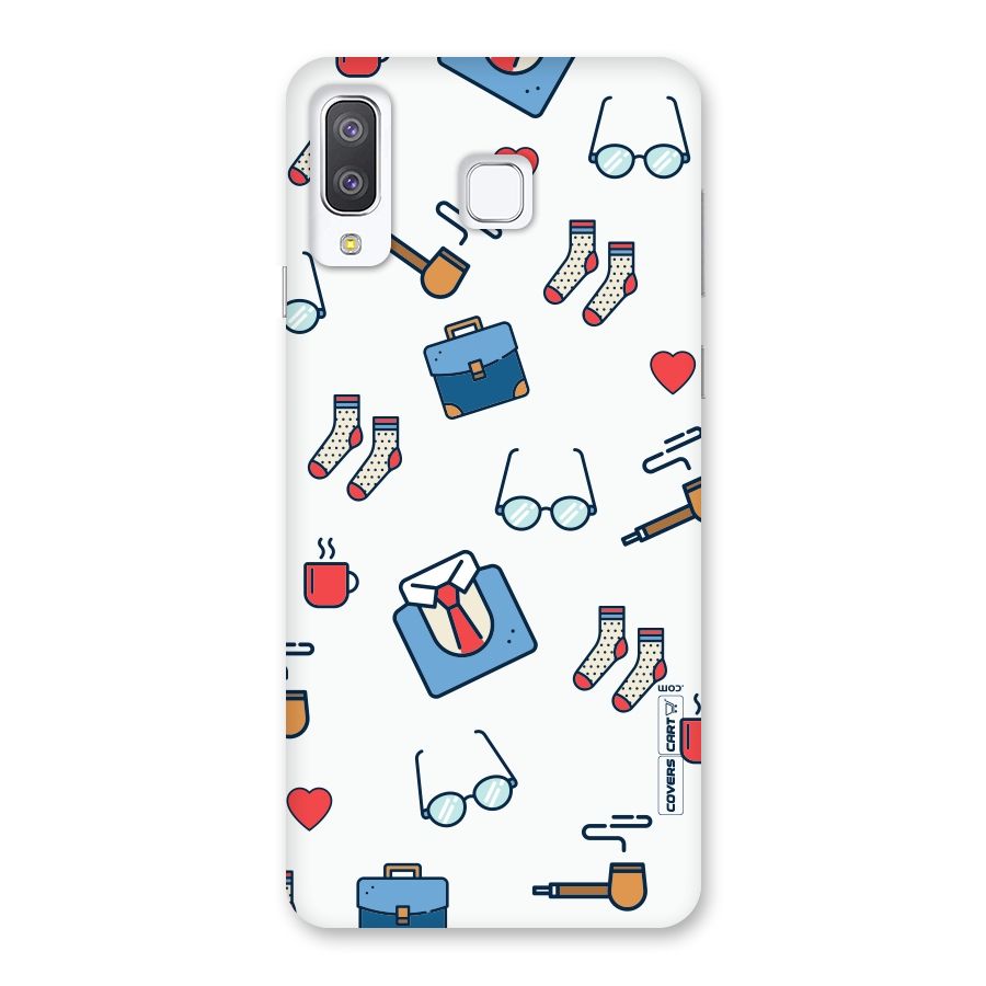 Shirt Spectacles Pattern Back Case for Galaxy A8 Star