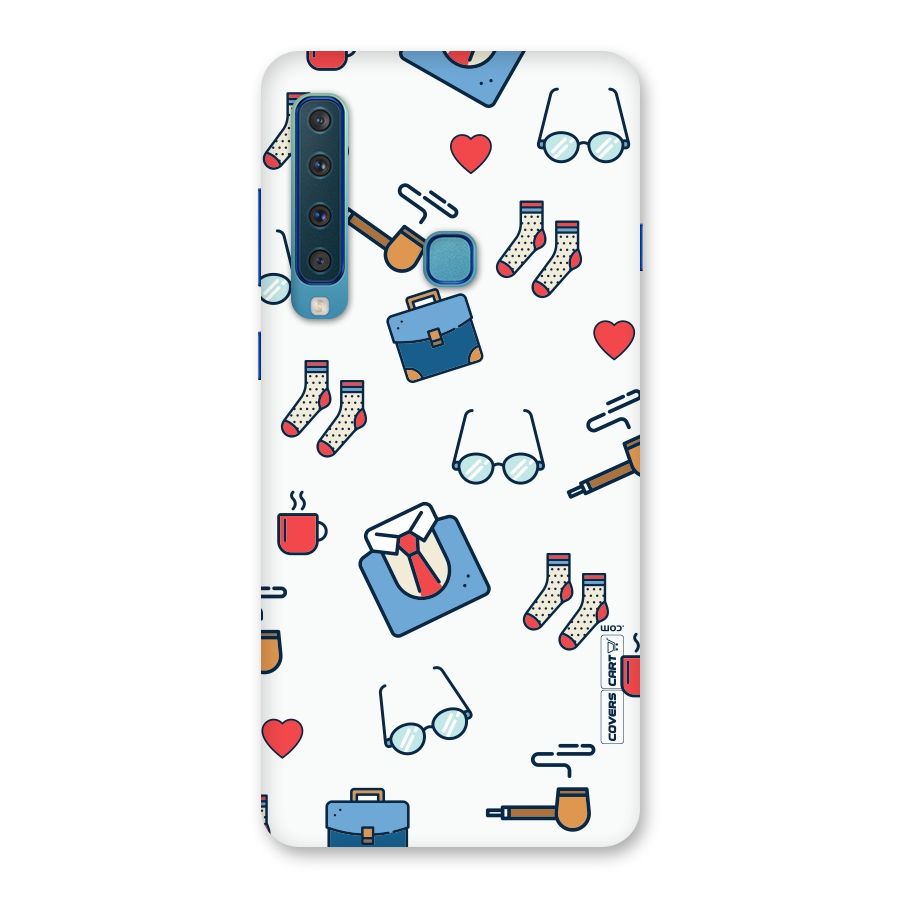 Shirt Spectacles Pattern Back Case for Galaxy A9 (2018)