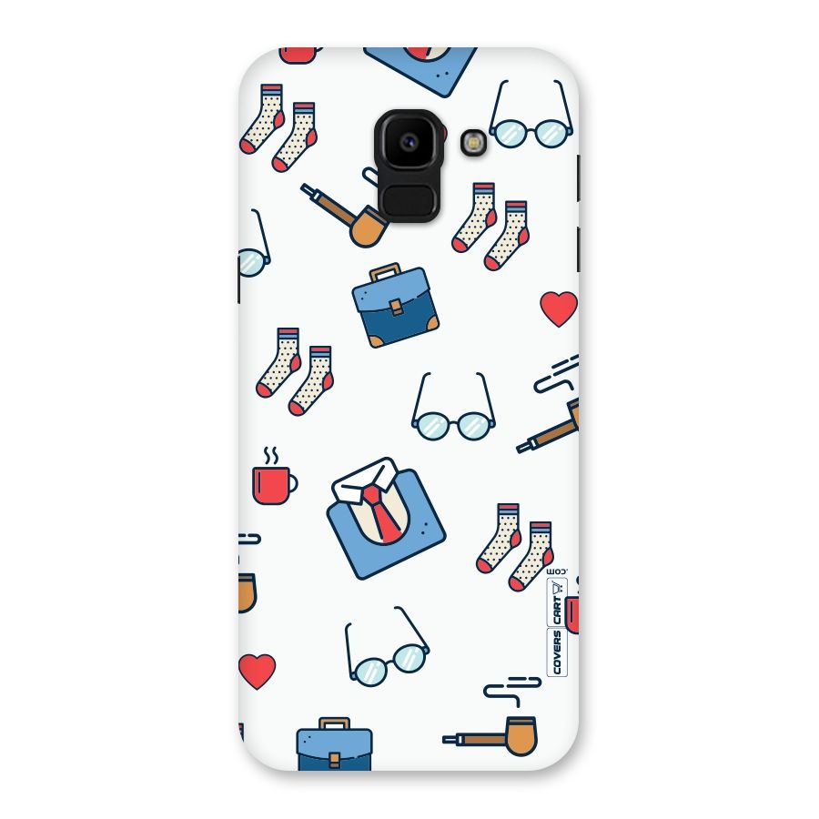 Shirt Spectacles Pattern Back Case for Galaxy J6