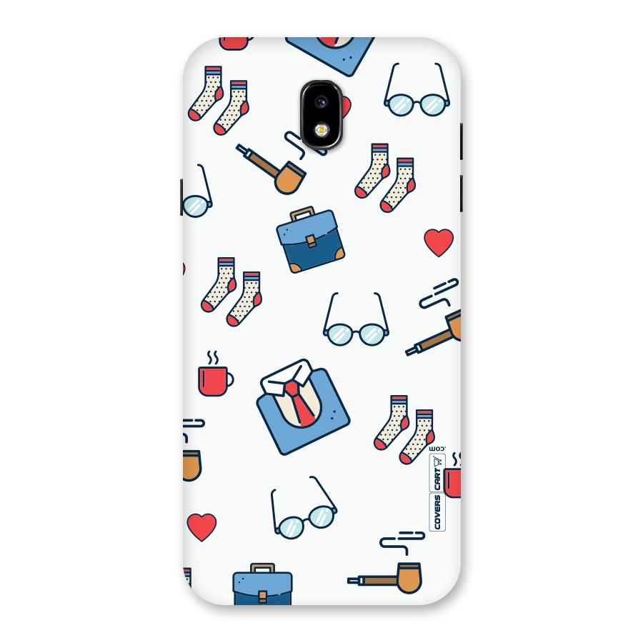 Shirt Spectacles Pattern Back Case for Galaxy J7 Pro