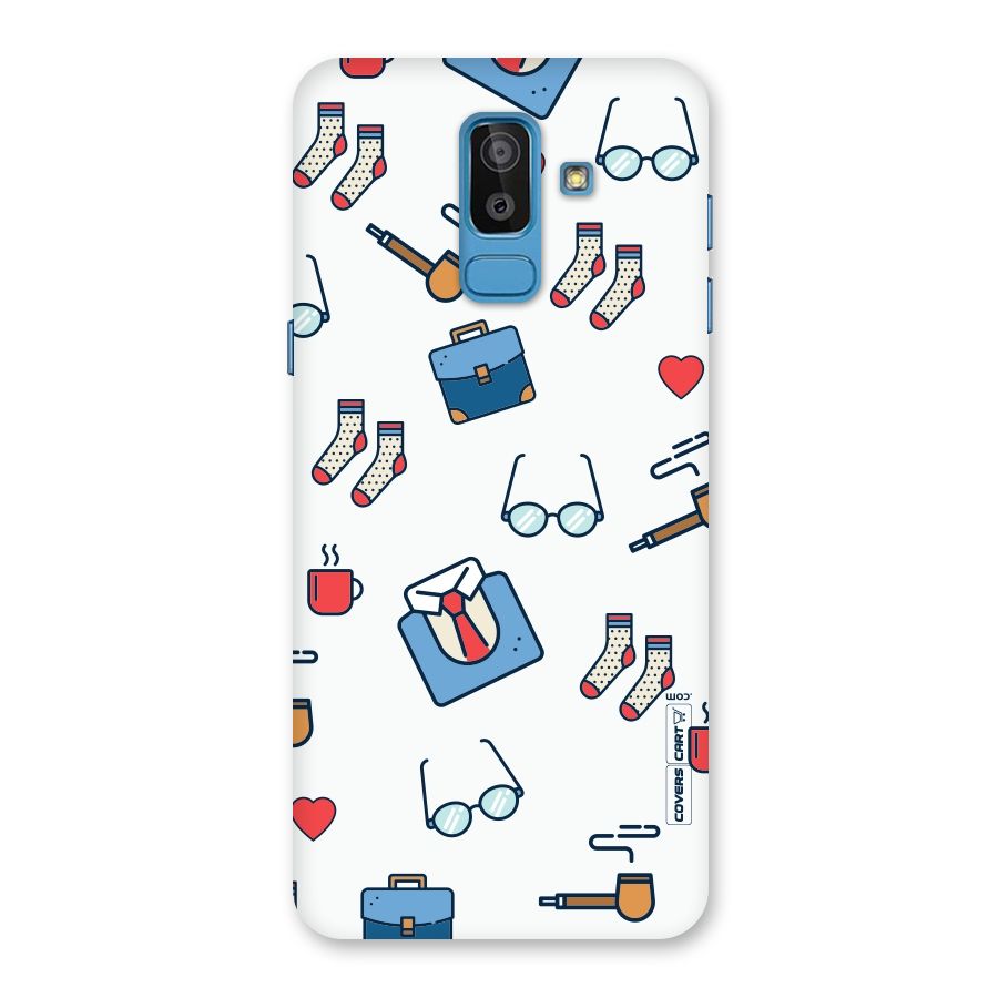 Shirt Spectacles Pattern Back Case for Galaxy J8