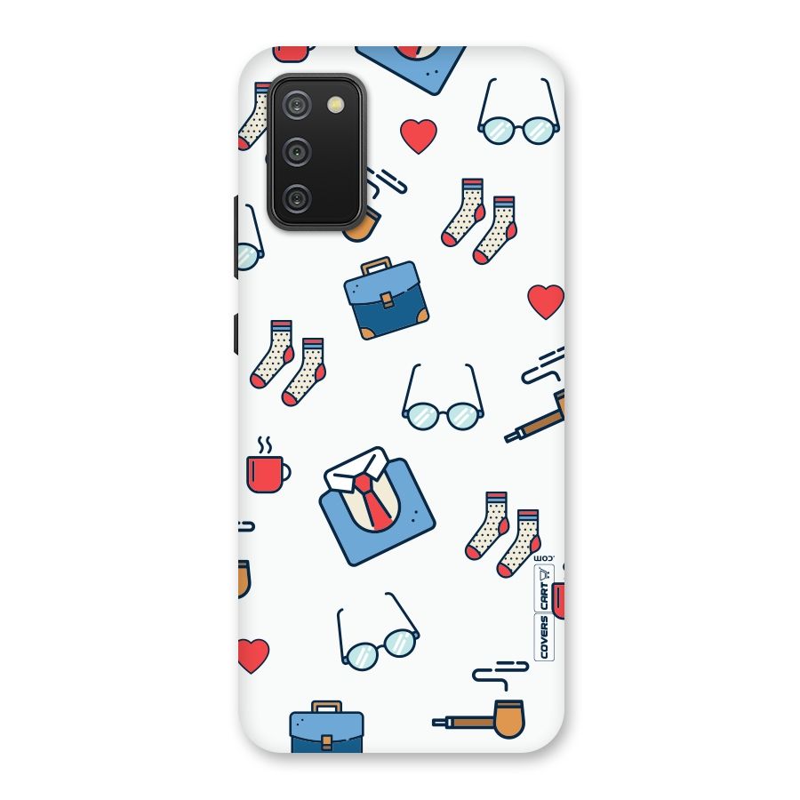 Shirt Spectacles Pattern Back Case for Galaxy M02s
