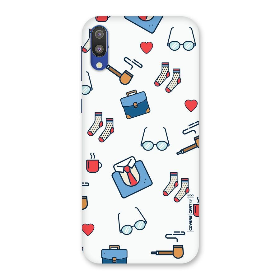 Shirt Spectacles Pattern Back Case for Galaxy M10