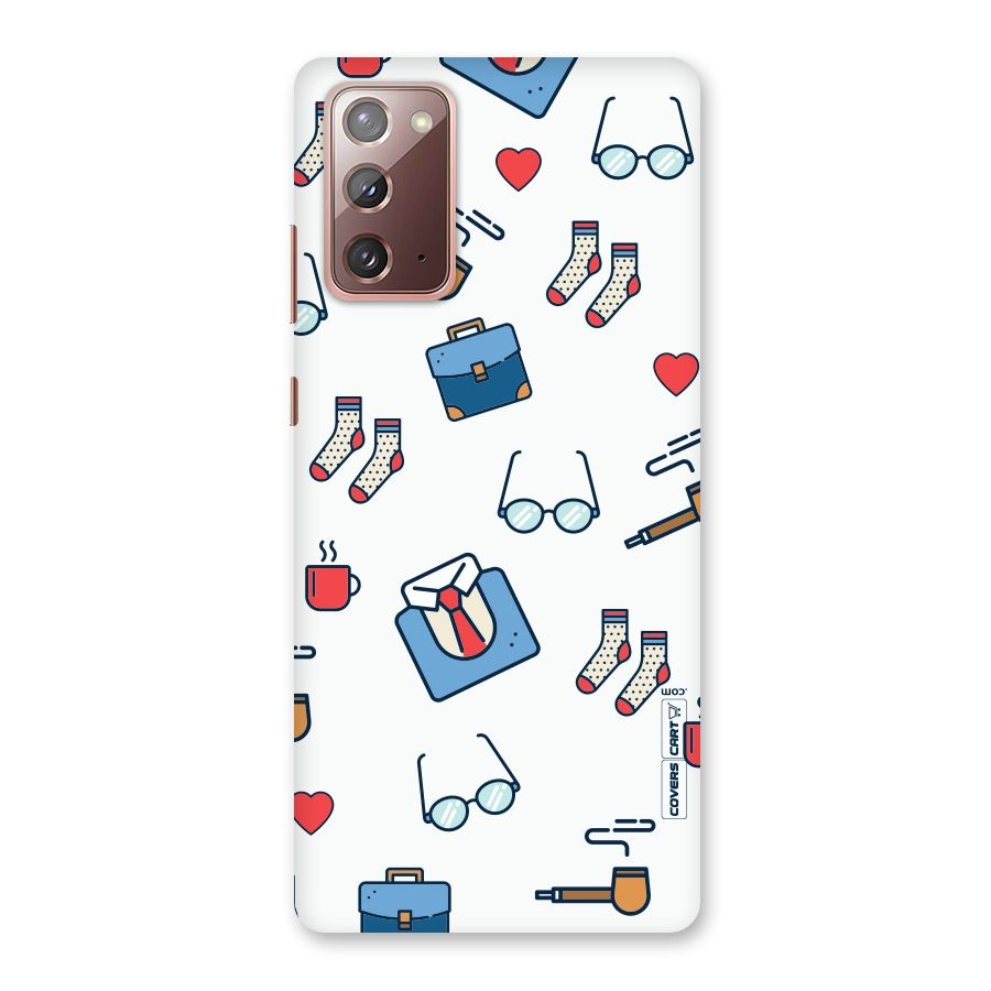 Shirt Spectacles Pattern Back Case for Galaxy Note 20