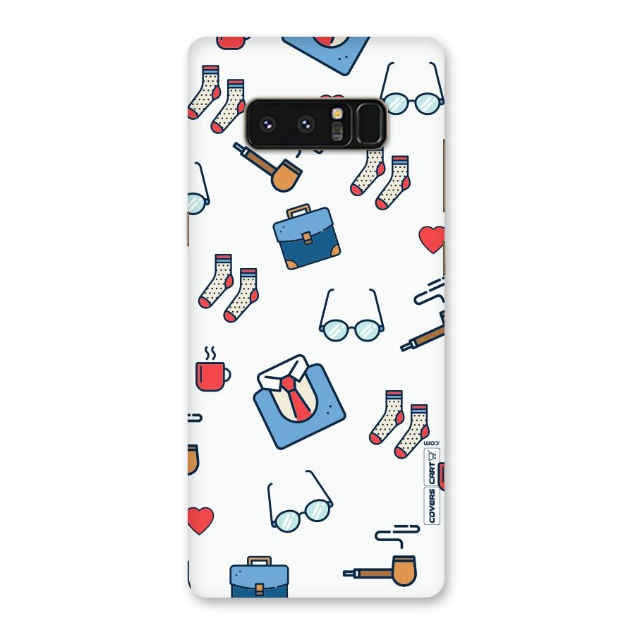 Shirt Spectacles Pattern Back Case for Galaxy Note 8